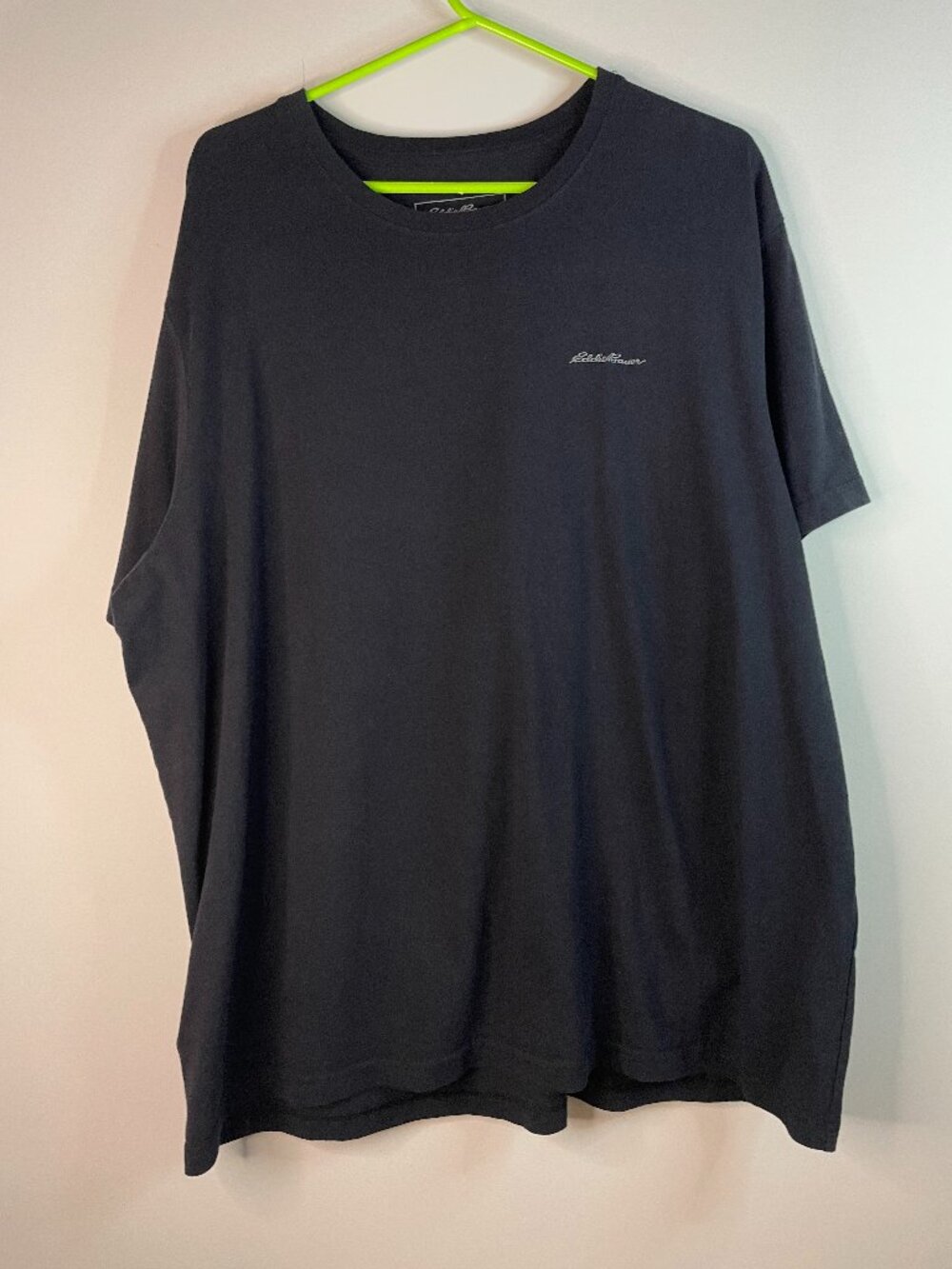 Eddie Bauer Embroidered Logo Black Classic Short Sleeve Shirt Men's Size XXL